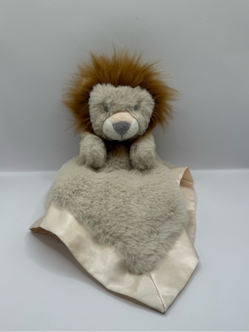 Cloud Island Lion Baby Lovey Plush Stuffed Animal Satin Trim